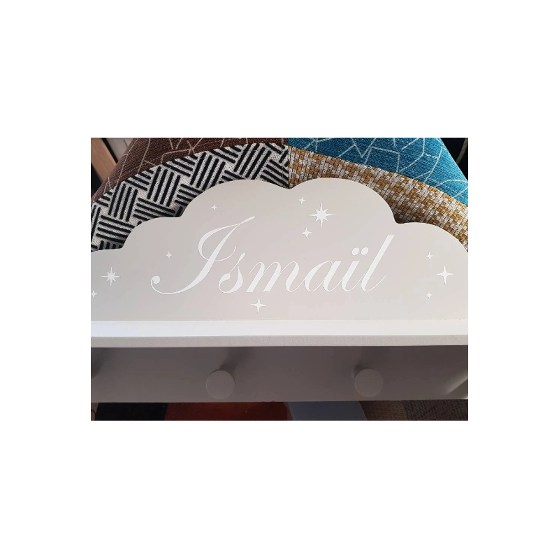 Porte manteau gris étagère nuage