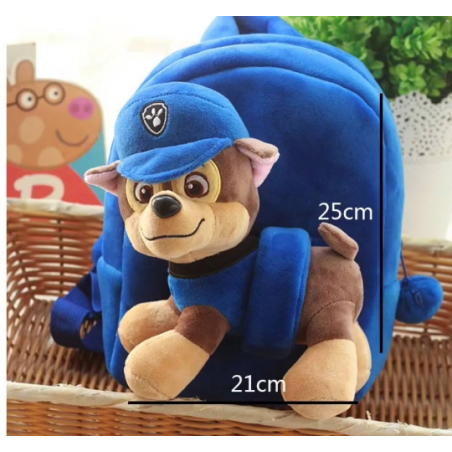 Sac à dos Pat Patrouille avec peluche