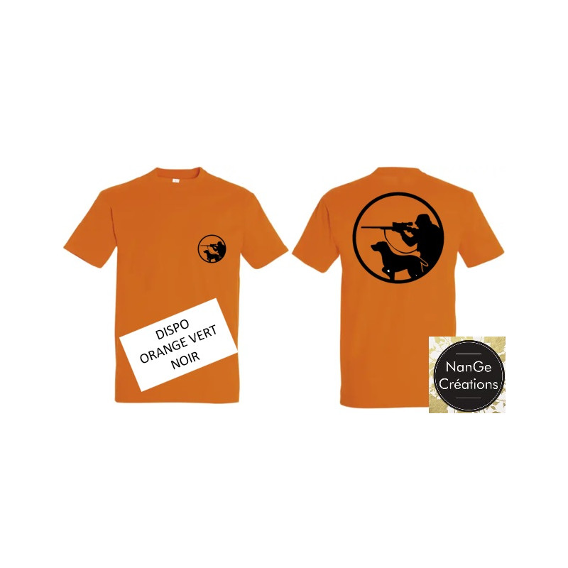 T-SHIRT CHASSEUR ET CHIEN