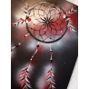 Toile Attrape Rêves Rond - Rouge