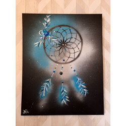 Toile Attrape Rêves Rond -...