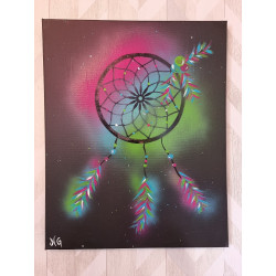 Toile Attrape Rêves Rond -...