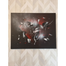 Toile Abstrait - Atil - rouge