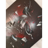 Toile Abstrait - Atil - rouge