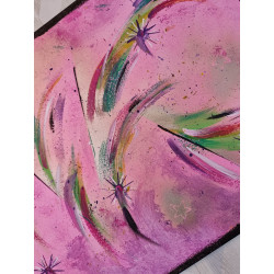Toile Abstrait - Olire - rose